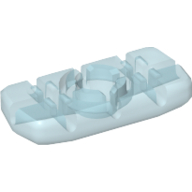 Clikits Icon, Rectangle 3L with Hole Trans-Very Lt Blue