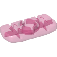 Clikits Icon, Rectangle 3L with Hole Transparent-Dunkelrosa
