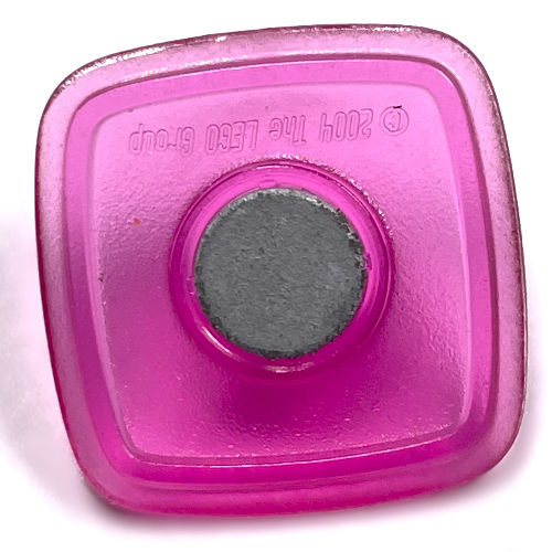 Clikits Icon Magnet, Square 2 × 2 Large with Pin Trans-Dark Pink