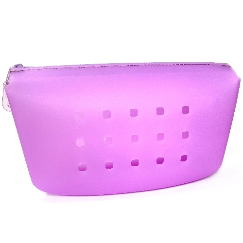Clikits Pouch with Zipper and Pull, 3 × 5 Holes Arrangement Trans-Light Purple