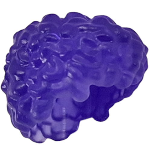 Hair Short Curly, Flattened Trans-Purple