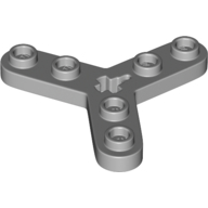 Technic Platte Rotor 3 Blätter mit glatten Enden, 6 Noppen, 1 untere Rippe (Propeller) Hellblaugrau