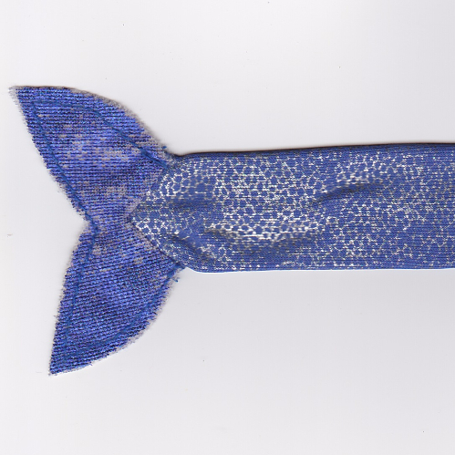 Belville, Fishtail, Adult with Dark Purple Fins, Dark Purple Spots, Silver Overlay Print, with Top Cuff [Keine Farbe/Beliebige Farbe]
