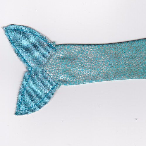 Belville, Fishtail, Adult with Medium Blue Fins, Medium Blue Spots, Silver Overlay Print [Keine Farbe/Beliebige Farbe]