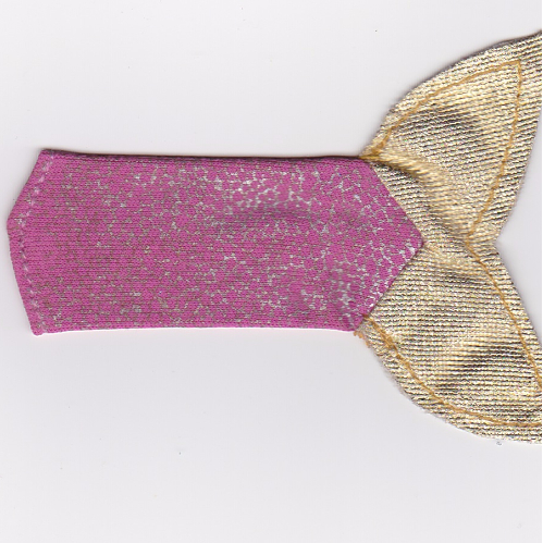 Belville, Fishtail, Child with Gold Fins, Dark Pink Spots, Silver Overlay Print [Keine Farbe/Beliebige Farbe]