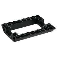 Brick Sloped Inverted 45° 6 × 8 Double with Pin Holes on Sides, 4 × 6 Cutout Black