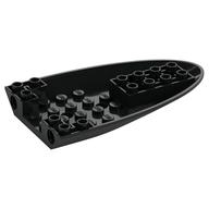 Aircraft Fuselage Curved Forward 6 × 10 Bottom, 2 Pin Holes in Schwarz