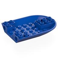 Aircraft Fuselage Curved Forward 6 × 8 Bottom with 2 Pin Holes Blau