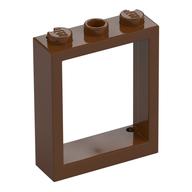 Window Frame 1 × 3 × 3 Reddish Brown