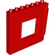 Duplo Building Wall 1 × 8 × 6 with Window Opening, Hinge on Right