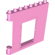 Duplo Building Wall 1 × 8 × 6 with Door Opening Leuchtrosa