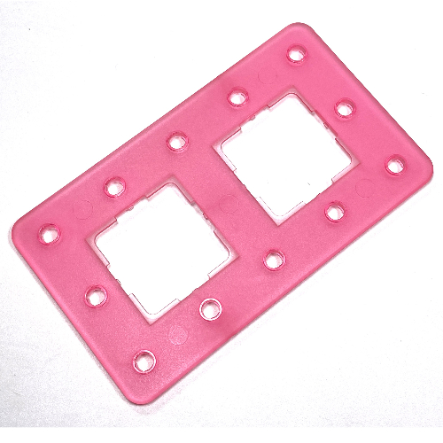 Clikits Frame, Rectangle 3 × 6 with 12 Holes Trans-Pink