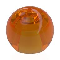 Helmet Round Sphere with Small Hole Trans-Orange