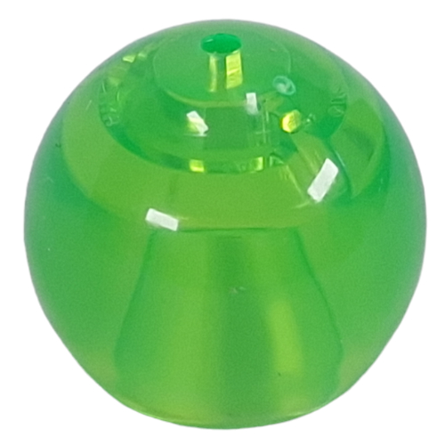 Helmet Round Sphere with Small Hole Trans-Bright Green