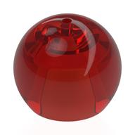 Helmet Round Sphere with Small Hole Trans-Red