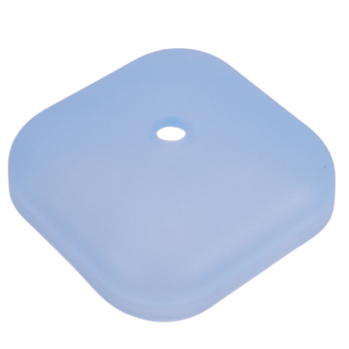 Clikits Container Box, Top / Lid, Square with 1 Hole Bright Light Yellow