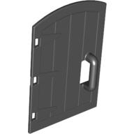 Duplo Door 1 × 4 × 4 with Rounded Top and Handle - Castle Black