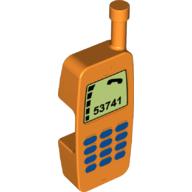 Duplo Telephone, with Blue Keypad and Display Print Orange