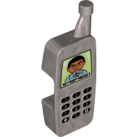 Duplo Telephone, Mobile with Keypad with Numbers and Display of Man Print Mattsilber