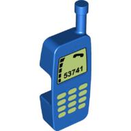 Duplo Telephone, with Green Keypad and Display Print Blau