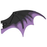 Creature Body Part, Dragon Wing 19 × 11 with Marbled Trans-Purple Pattern Black