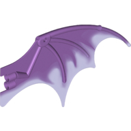 Creature Body Part, Dragon Wing 19 × 11 with Marbled Trans-Purple Pattern Mittellavendel