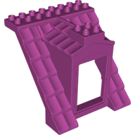 Duplo Roof Section 8 × 8 × 8, with Door Opening Magenta