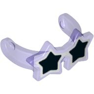 Headwear Accessory Glasses / Goggles Star-Shaped with Black Glasses print Trans-Purple