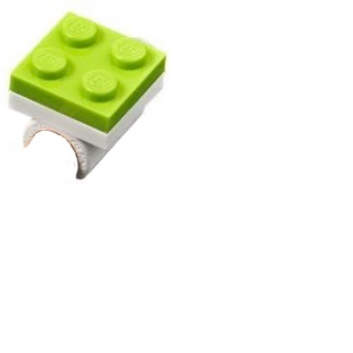 Pencil Topper, Integrated 2 × 2 Plate with White Clip Lime