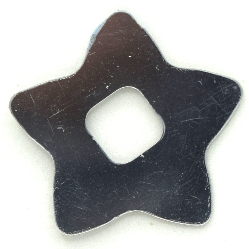 Clikits Icon Accent, Star 3 1/4 × 3 1/4 Chrome Silver
