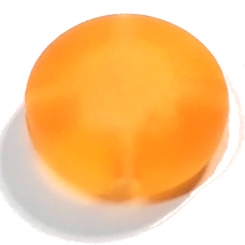 Clikits Icon, Round 2 × 2 Small with Hole [Frosted] Trans-Flame Yellowish Orange