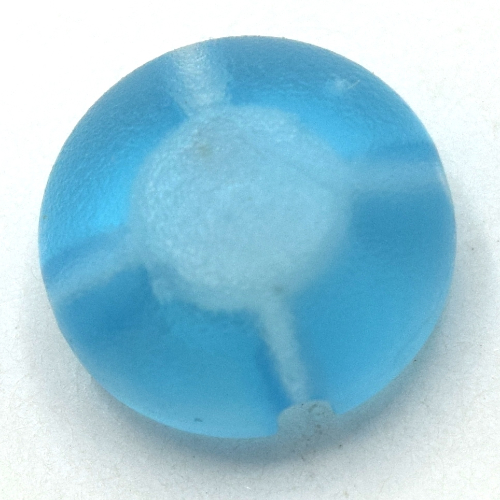 Clikits Icon, Round 2 × 2 Small with Hole [Frosted] Trans-Medium Blue