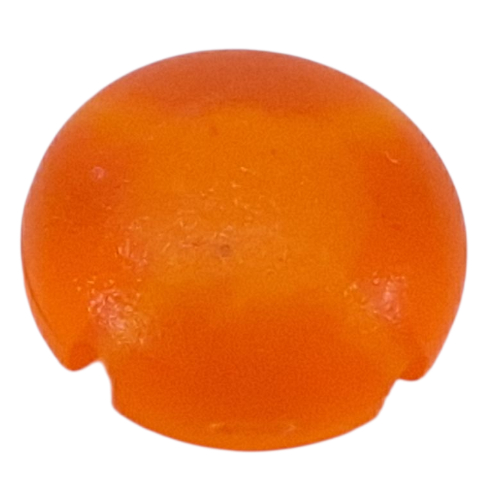 Clikits Icon, Round 2 × 2 Small with Hole [Frosted] Trans-Orange