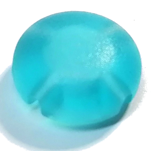 Clikits Icon, Round 2 × 2 Small with Hole [Frosted] Trans-Light Blue