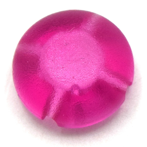 Clikits Icon, Round 2 × 2 Small with Hole [Frosted] Trans-Dark Pink