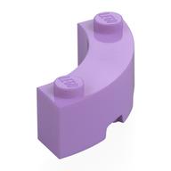 Brick Round Corner 3 × 3 Macaroni with 2 Studs Medium Lavender