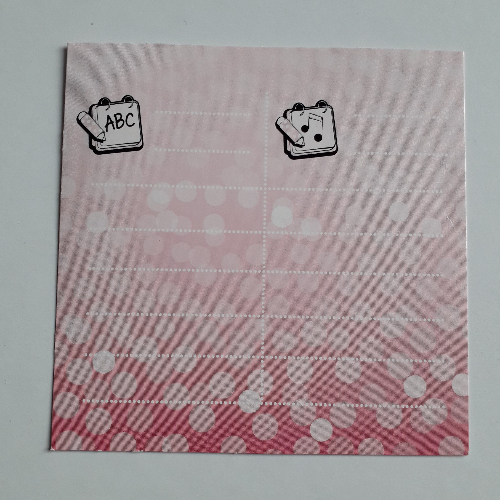 Clikits Insert 10 × 10 for Frame, List with Pink Background Print [Keine Farbe/Beliebige Farbe]