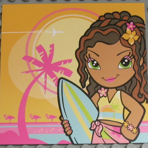 Clikits Insert 10 × 10 for Frame, 'Daisy' with Surfboard [No Color/Any Color]