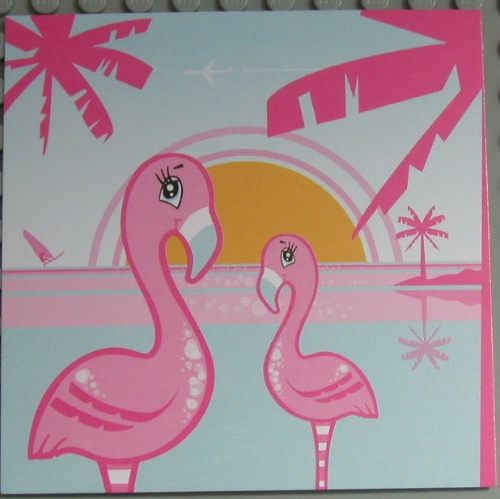 Clikits Insert 10 × 10 for Frame, Flamingos Print [Keine Farbe/Beliebige Farbe]
