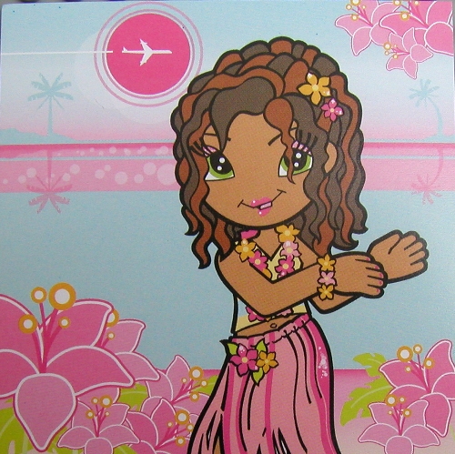 Clikits Insert 10 × 10 for Frame, 'Daisy' Hawaiian Hula Print [Keine Farbe/Beliebige Farbe]