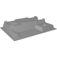Baseplate Raised 32 × 48 × 6 with Level Front in Light Bluish Gray