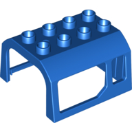 Duplo Train Locomotive Cabin Roof 2 × 4 Studs Blue