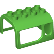 Duplo Train Locomotive Cabin Roof 2 × 4 Studs Hellgrün