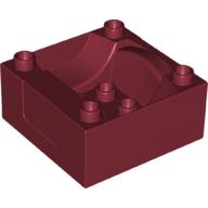 Duplo Train Cab / Tender Base Dark Red