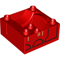 Duplo Train Cab / Tender Base Thomas & Friends James Print Red