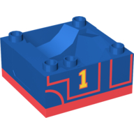Duplo Train Cab / Tender Base, Thomas & Friends Thomas, No. 1 Print Blue