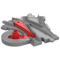Duplo Train Track Switcher with Red Switch Hellblaugrau