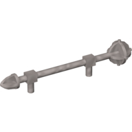 Weapon Staff, with Ball and Point Ends (Nuju) Perlhellgrau