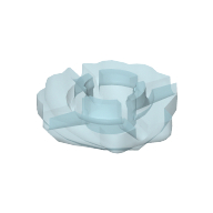 Clikits Icon, Shell 2 × 2 with Hole Trans-Very Lt Blue
