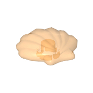 Clikits Icon, Shell 2 × 2 with Pin Trans-Flame Yellowish Orange